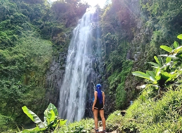 Materuni Waterfall in the coffee-growing hills above Moshi